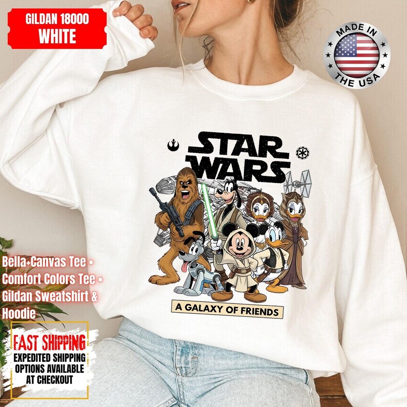 Disney Star Wars Shirt, Mandalorian Sweatshirt, Darth Vader Comfort Colors Shirt, Chewbacca Shirt, Star Jedi Shirt, Luke Skywalker Tee image 12