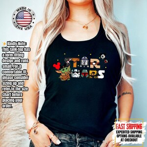 Disney Star Wars Tank Top, Mandalorian Tank Tee, Galaxy's Edge/Darth Vader Women Racerback and Men Tank Top afbeelding 12