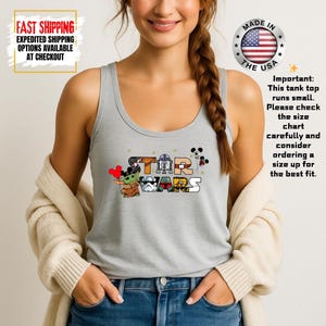 Disney Star Wars Tank Top, Mandalorian Tank Tee, Galaxy's Edge/Darth Vader Women Racerback and Men Tank Top afbeelding 11