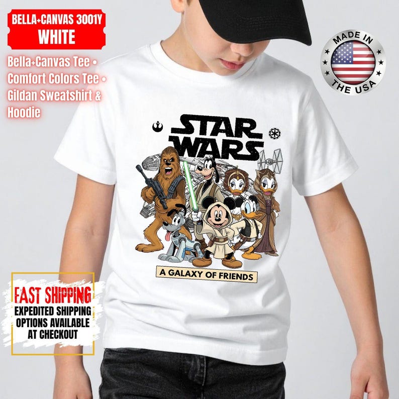 Disney Star Wars Shirt, Mandalorian Sweatshirt, Darth Vader Comfort Colors Shirt, Chewbacca Shirt, Star Jedi Shirt, Luke Skywalker Tee image 7