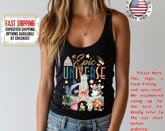 Retro Epic Universe Tank Top, Family Universe Park Trip 2026 Tank Top, Disney Tank Top, Orlando Park Epic Universe Tank Top