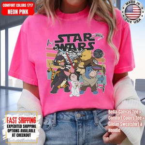 Disney Star Wars Shirt, Mandalorian Sweatshirt, Darth Vader Comfort Colors Shirt, Chewbacca Shirt, Star Jedi Shirt, Luke Skywalker Tee image 12