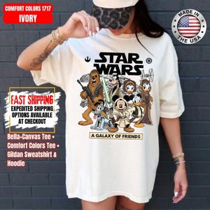 Disney Star Wars Shirt, Mandalorian Sweatshirt, Darth Vader Comfort Colors Shirt, Chewbacca Shirt, Star Jedi Shirt, Luke Skywalker Tee image 1