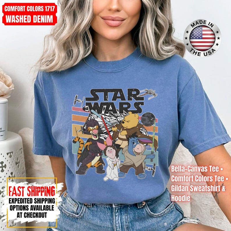 Disney Star Wars Shirt, Mandalorian Sweatshirt, Darth Vader Comfort Colors Shirt, Chewbacca Shirt, Star Jedi Shirt, Luke Skywalker Tee image 15