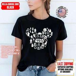 Camiseta Disney Star Wars, sudadera Mandalorian, camiseta de colores cómodos de Darth Vader, camiseta de Chewbacca, camiseta Star Jedi, camiseta de Luke Skywalker imagen 13