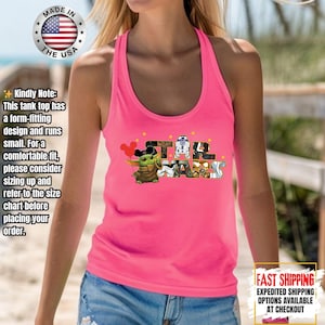 Camiseta sin mangas de Disney Star Wars, camiseta sin mangas de Mandalorian, camiseta sin mangas de Galaxy's Edge/Darth Vader para mujer y camiseta sin mangas para hombre. imagen 14