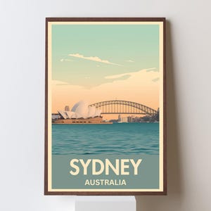 Sydney Travel Poster – Vintage Australia Print, Retro Coastal Wall Art