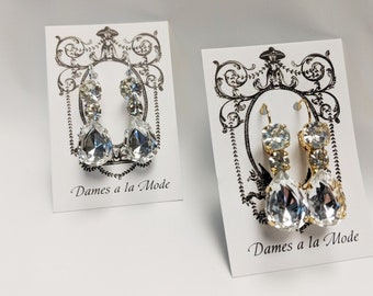 Königin Victoria Diamant Ohrringe, Königin Elizabeth Ohrringe, Kronjuwelen, königliche Ohrringe, viktorianische Ohrringe, 19