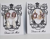 Lavender Crystal Earrings, Light Purple Georgian Crystal Earring 18th Century Earring, Reenactor Jewelry, Swarovski Crystal Earrings Purple