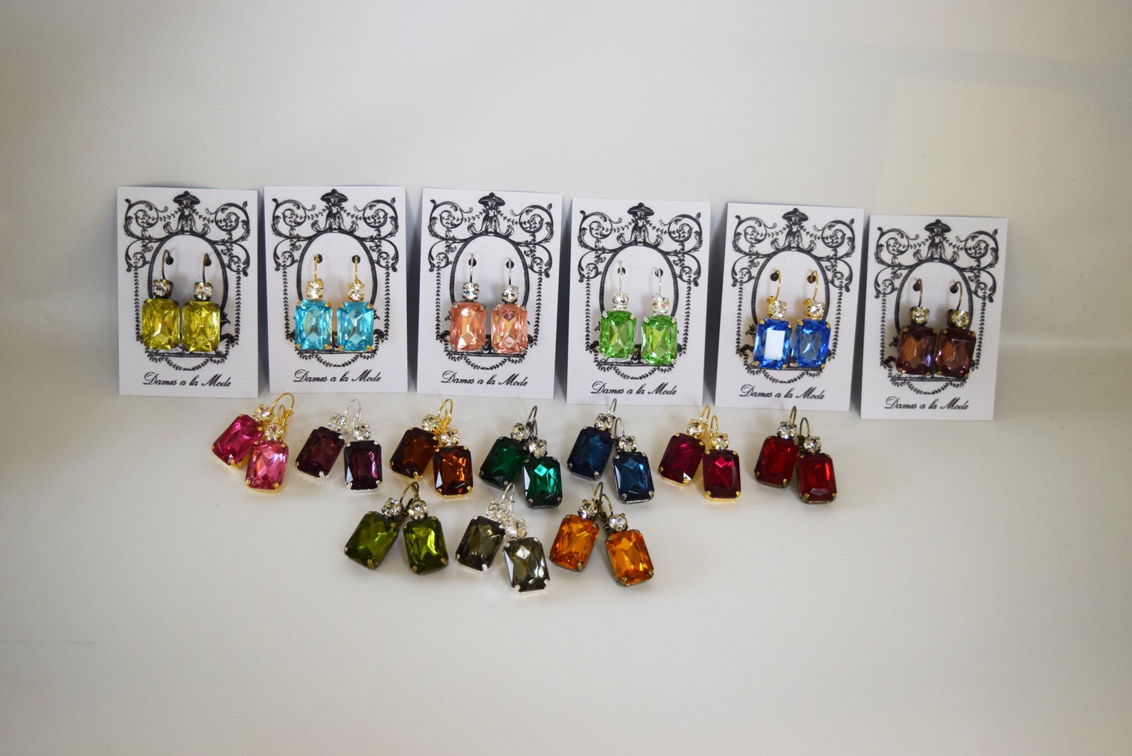 Crystal Earrings Rhinestone Earrings Sparkly Earrings Big - Etsy