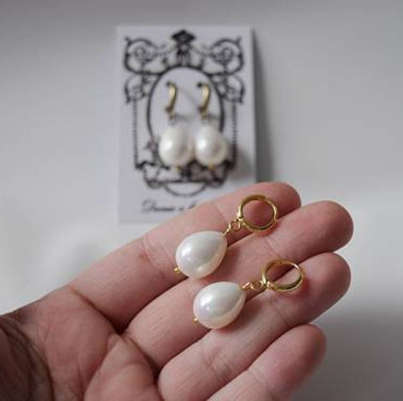 Elizabethan Pearl Earrings Pearl Earrings Pearl Etsy