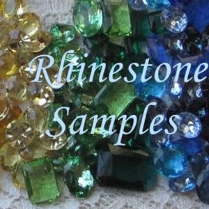 Rhinestone Samples, Anna Wintour Necklace Color Samples