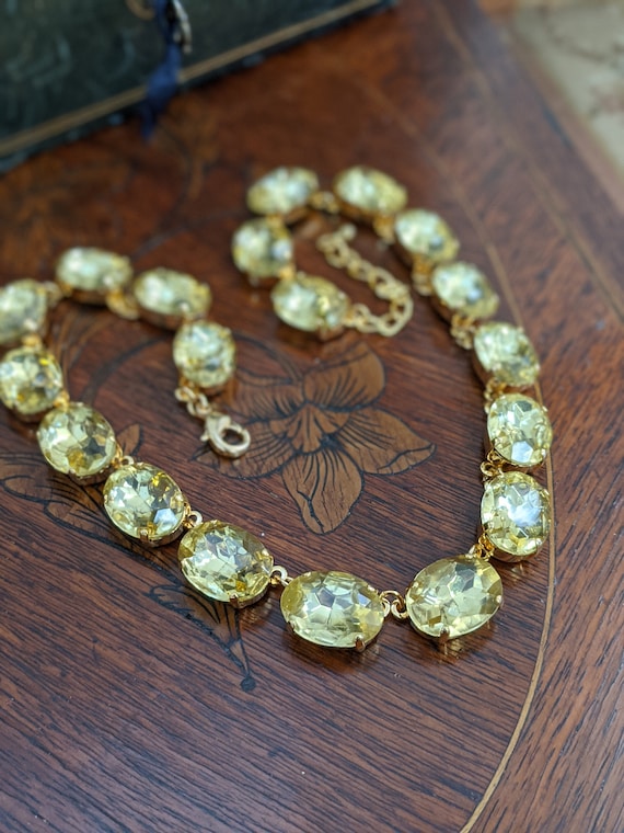 Citrine Anna Wintour Necklace Georgian 