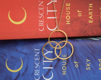 Bryce&#39;s Archesian Amulet Necklace - Crescent City Jewelry, ACOTAR Bryce Quinlan Jewelry, Bryce Necklace Sarah J Maas, SJM, Book Jewelry