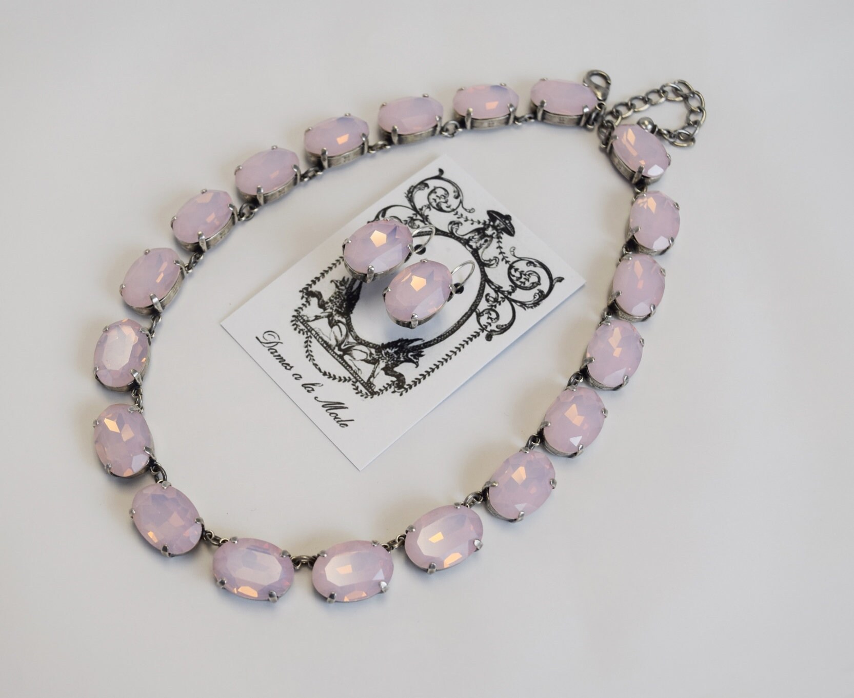 Pink Opal Necklace Statement Necklace Anna Wintour. Collet