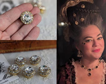 18th Century Hair Decorations, Marie Antionette Hair, Rococo Jewelry, Eighteenth Century Hair, Historical Hair crystals, Historical Jewelry