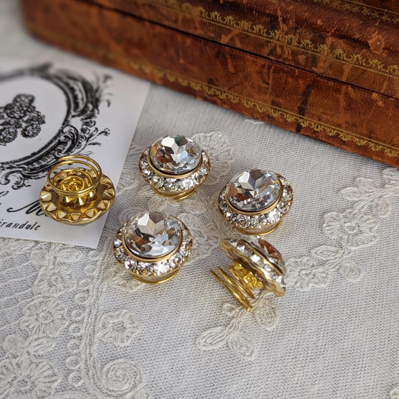 18th Century Hair Decorations, Marie Antionette Hair, Rococo Jewelry, Eighteenth Century Hair, Historical Hair crystals, Historical Jewelry image 4
