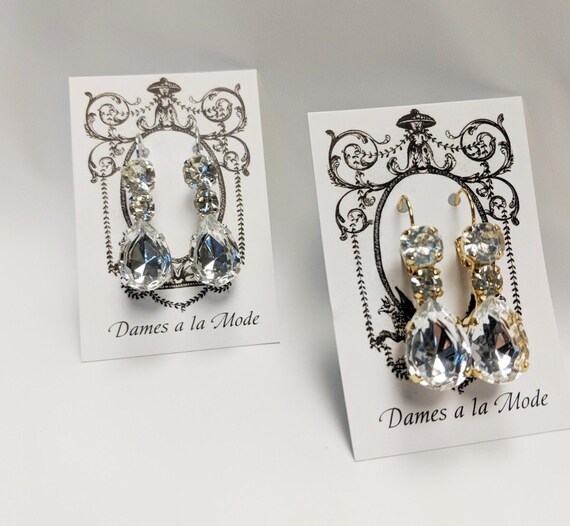 Queen Victoria s Diamond Earrings Queen Elizabeth Earrings Crown Jewels Royal Earrings Victorian Earrings 19th Century Earrings Paste