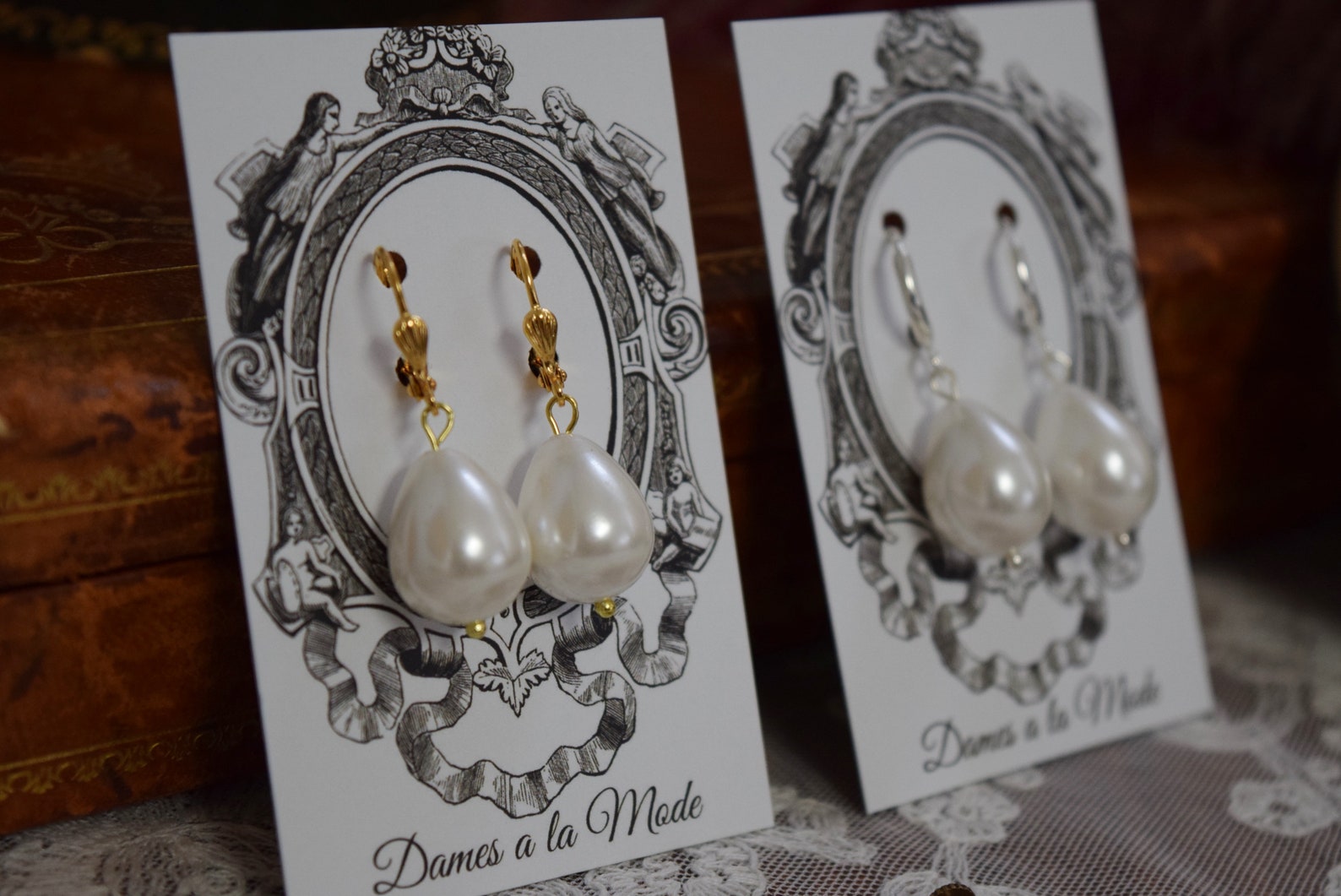 Elizabethan Pearl Earrings Pearl Earrings Pearl Etsy