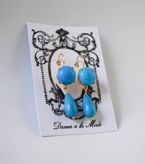Faux turquoise best sale earrings