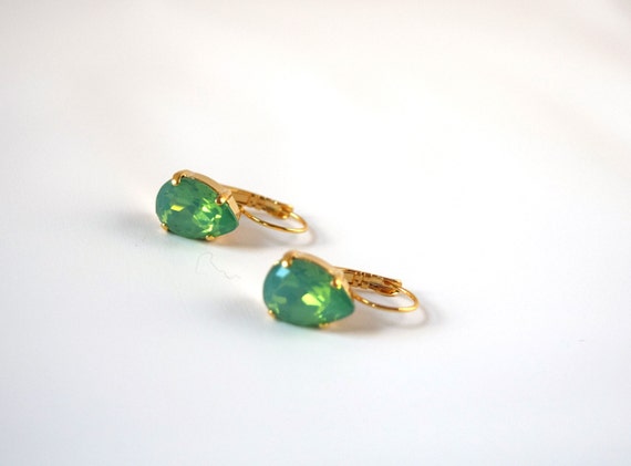 Mystical Green Opal Earrings Senses and Souls #3 Mystical Green Opal Earrings Senses and Souls