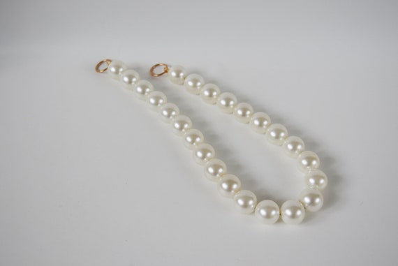 Reproduction 18th Century Shell Pearl Necklace, Big Pearl Necklace