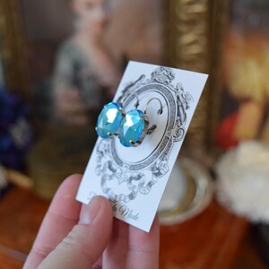 Aquitaine Statement Necklace, Iridescent Aquamarine Blue
