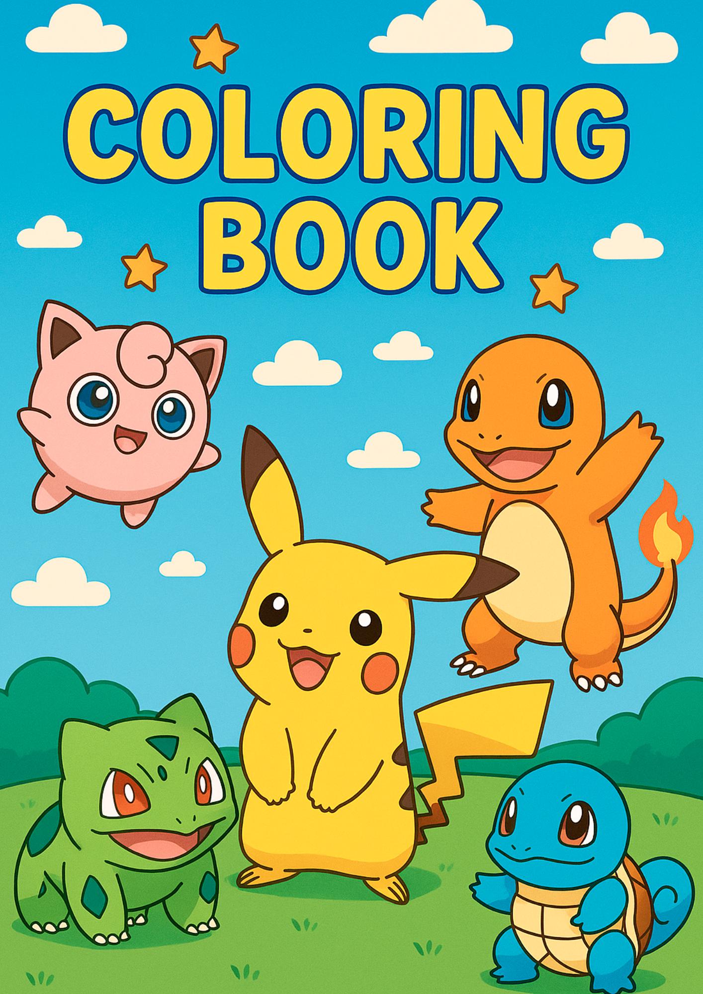 Pokemon Coloring Book 65+ | Printable for Children - Etsy