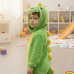 Baby Dinosaur Costume Unisex | Toddler Halloween Outfit | Dino Onesie Costume | Animal Romper Idea for Baby Shower