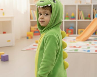 Baby Dinosaur Costume – Toddler Dino Onesie, Infant Halloween Outfit, Kids Animal Romper, Unisex Baby Shower Gift, Cozy Birthday Jumpsuit