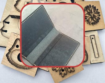 2-fach Kartenetui-Stanzform, kleine Brieftasche Kartenhalter-Stanzform, handgefertigte Leder-Kartenetuis Stanzwerkzeug angepasste Form