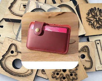 2-fach Kartenhüllen-Stanzform, kleine Brieftasche Kartenhalter-Stanzform, handgefertigte Kartenhülle aus Leder