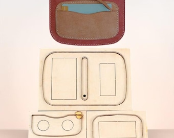 Leuke lederen kaarthouder portemonnee met rits Craft Cutting Die Mold Tool voor doe-het-zelf leerwerk