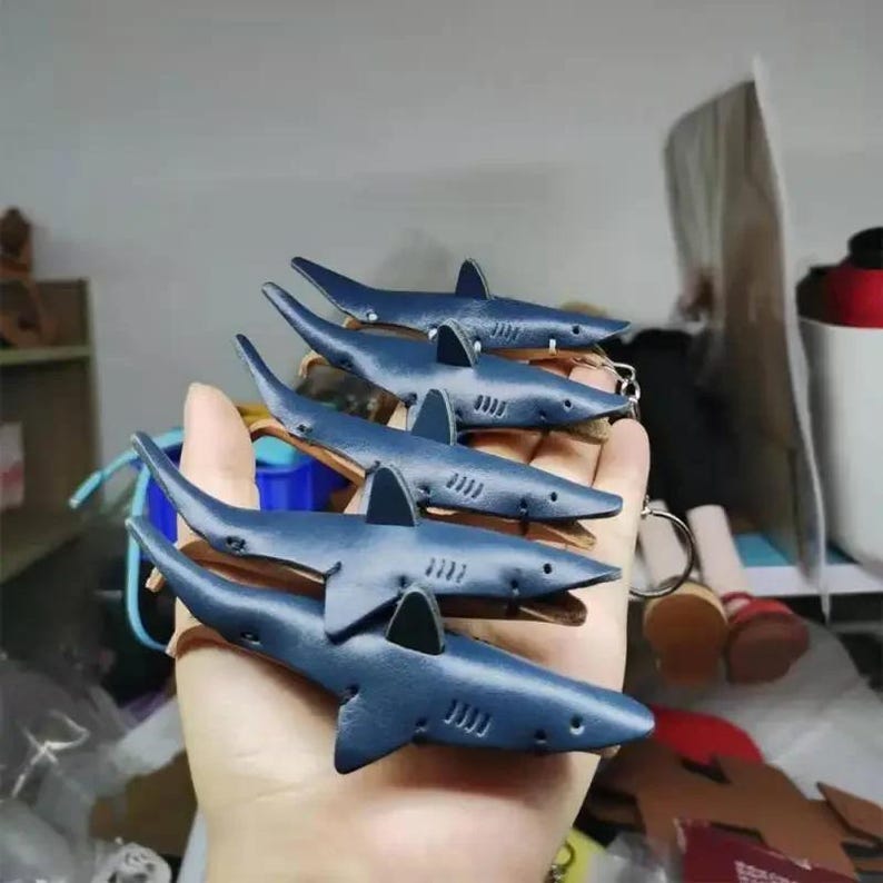 Keychain Fin Premium Wood DIY Leather Keychain and Shark Pendant Cutting Mold for ...