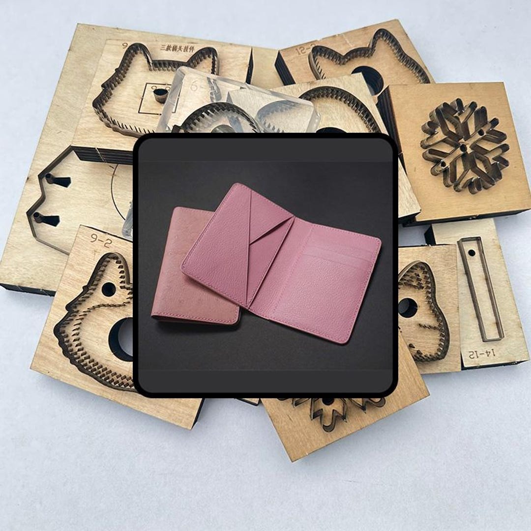 Asymmetric Card Wallet, Handmade Leather Goods, Leather and Metal ...