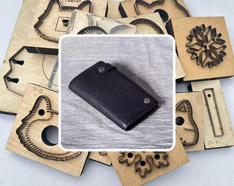 Multipositions Kartenhalter, Kartenclip, Kreditkartenetui, Kreditkartensleeve, Lederstanzform, Lederhandwerk