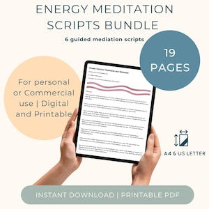 Energie Meditation Skript bündeln - 6 geführte Achtsamkeit PDF für Motivation & tägliche Energie | Kommerzielle Nutzung