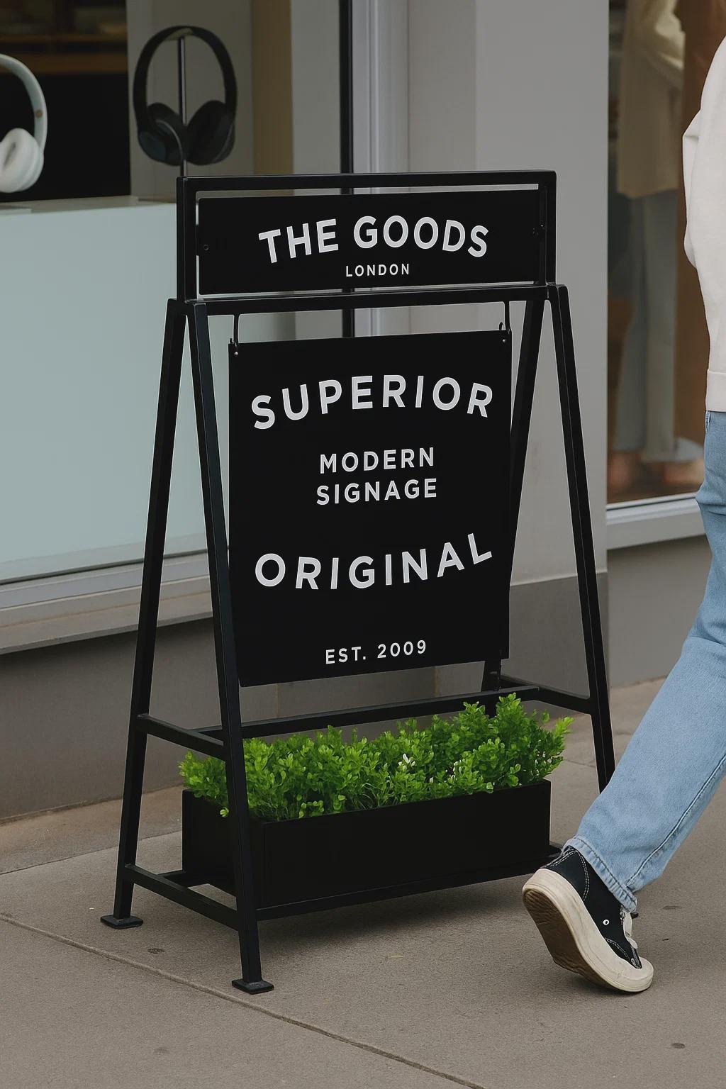 Personalized Sidewalk Sign | Folding A-frame Shop Sign | Restaurant ...