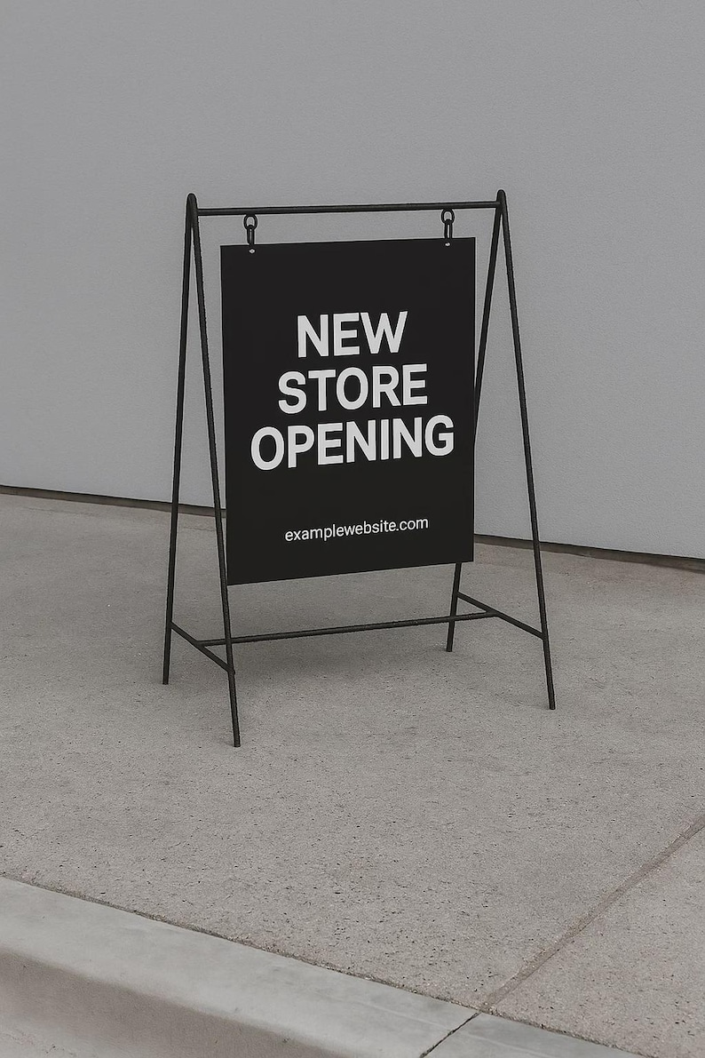 Personalized Sidewalk Sign | Folding A-frame Shop Sign | Restaurant ...