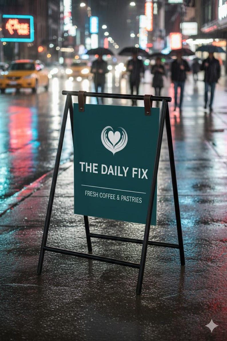 Personalized Sidewalk Sign | Folding A-frame Shop Sign | Restaurant ...