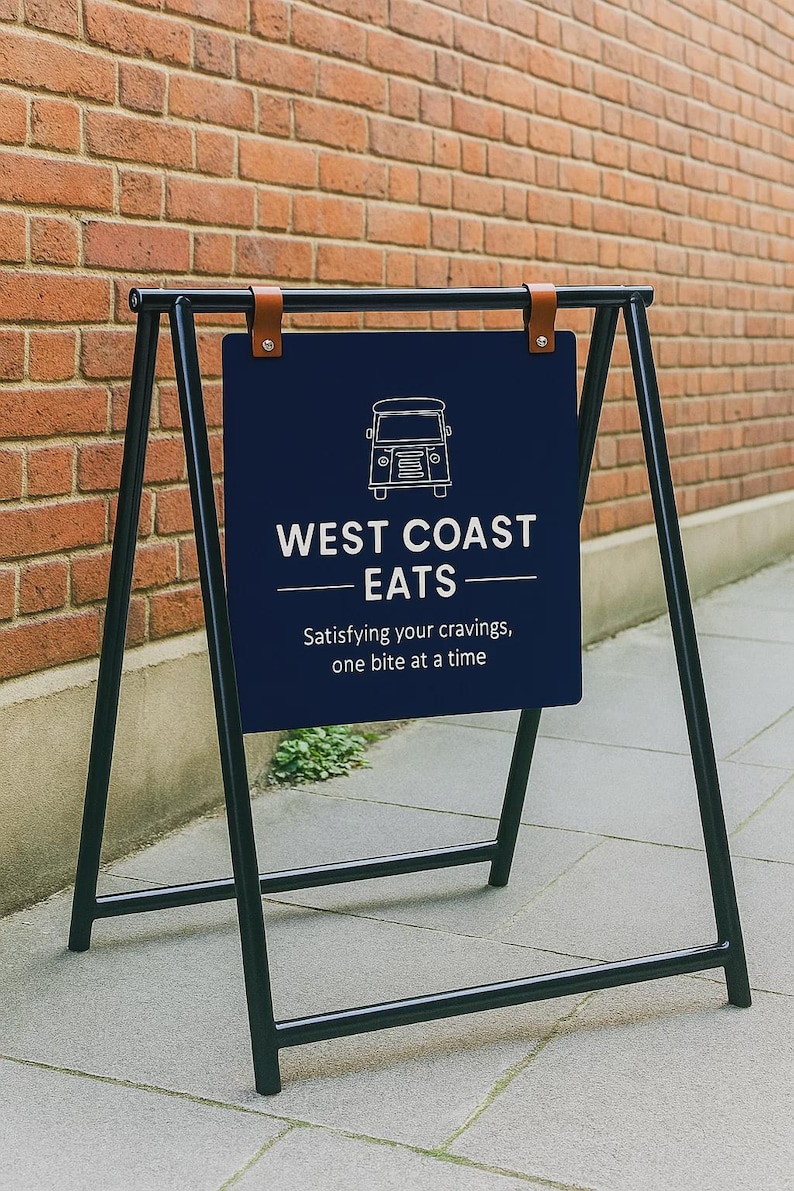 Personalized Sidewalk Sign | Folding A-frame Shop Sign | Restaurant ...