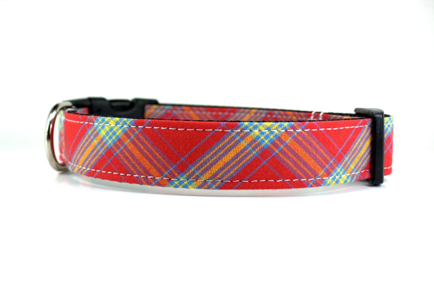 Plaid Dog Collar Red Tartan Plaid Dog Collar Boy Dog Etsy