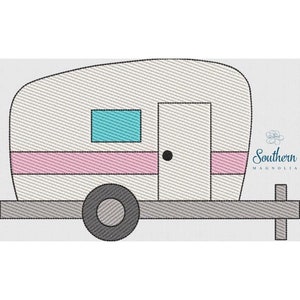 Camper Skizze Füllen Stickerei Design