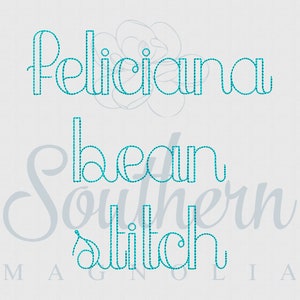 Feliciana Bean Stitch Font Alphabet Embroidery Design, Script Quick Stitch