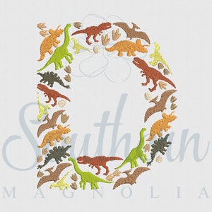 Diseño de bordado de dinosaurio D / alfabeto de dinosaurio, fuente de bordado de dinosaurio, bordado de letras de dinosaurio, fuente de dinosaurio, regalo de dinosaurio para niño