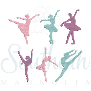 Ballerina Silhouette Stickdatei, Selbstbauen, Füllstich, Tänzerin Stickdatei, Tanz Stickdatei, Ballett Stickdatei