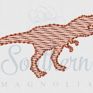 T-Rex Mini Sketch Fill Dinosaur Embroidery Design