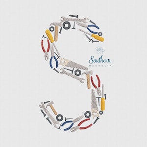 S Tools Alphabet Embroidery Design