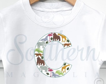 C Zoo Alfabet Borduurwerk Ontwerp, dierentuin borduurlettertype, safari borduurwerk applique ontwerp, safari borduurwerk dier, applique borduurlettertype