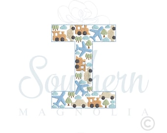 I Cars Planes Trains Alphabet Embroidery Design, car embroidery design, plane embroidery, train embroidery, baby, transportation birthday